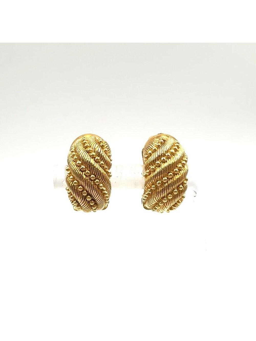 Dior Twisted Rope Gold Plated Earrings